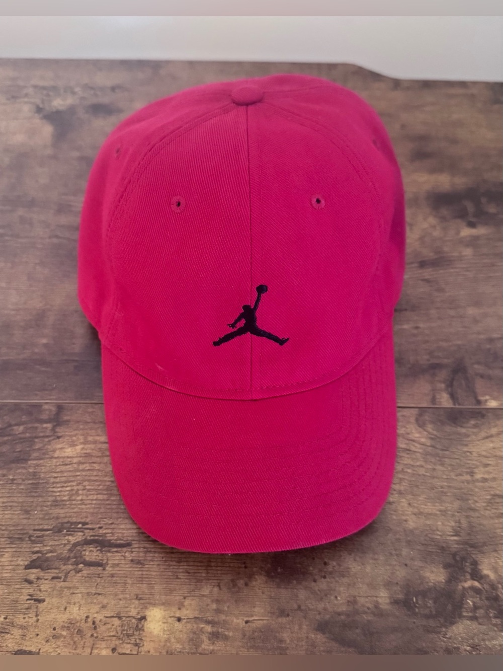 Jordan Kids Bright Red Jumpman Cap with Black Logo
